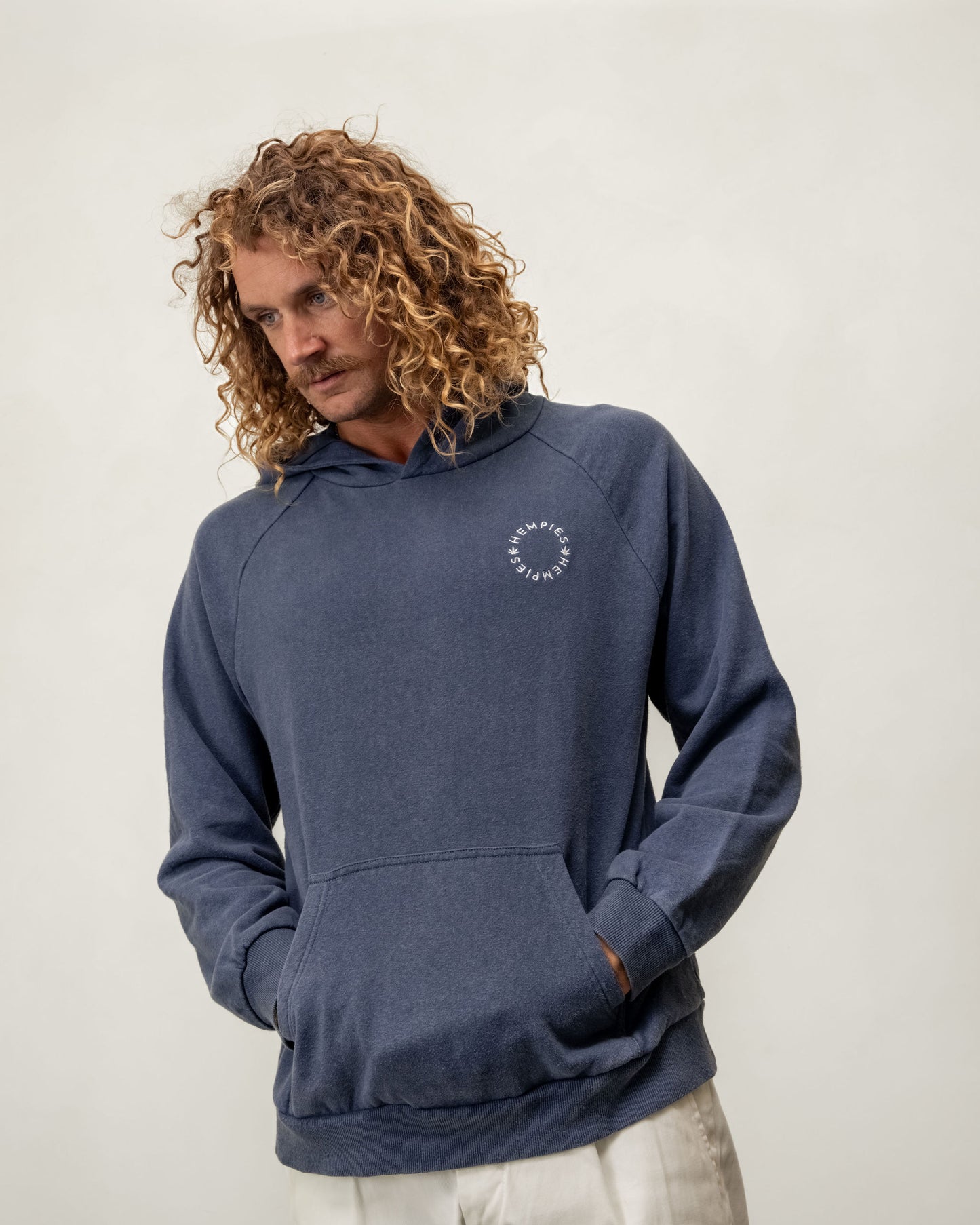 Hempies Unisex Hoodie in Navy Blue | Sustainable Blend of Hemp and Organic Cotton