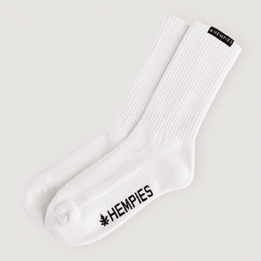 White Hemp Socks | Hemp & Organic Cotton Blend | 5 Pairs - Workweek Freshness Pack