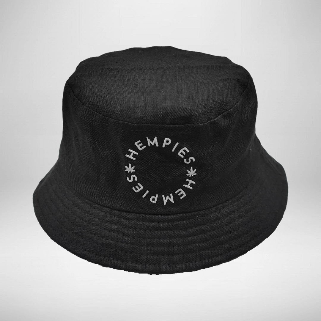 Charcoal Black Sustainable Casual Hemp Bucket Hat