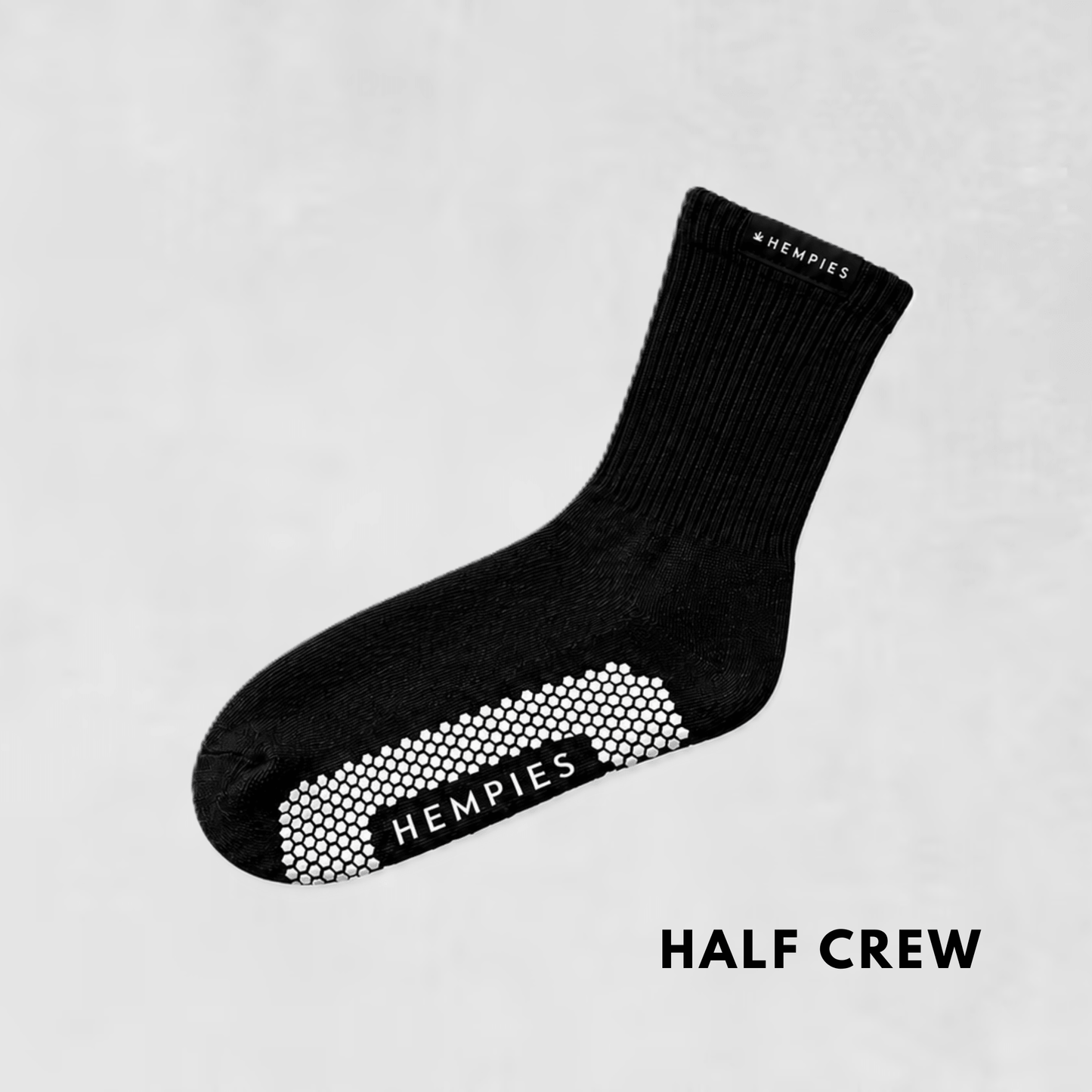 Studio Grip Socks - Black Sock / White Grip