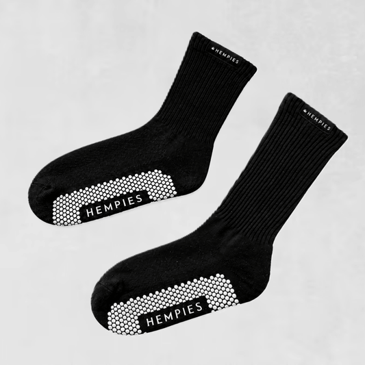 Studio Grip Socks - Black Sock / White Grip