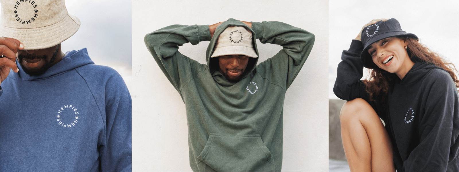 Banner Image Showcasing Sustainable and Eco Friendly Hemp Bucket Hats and Hoodies