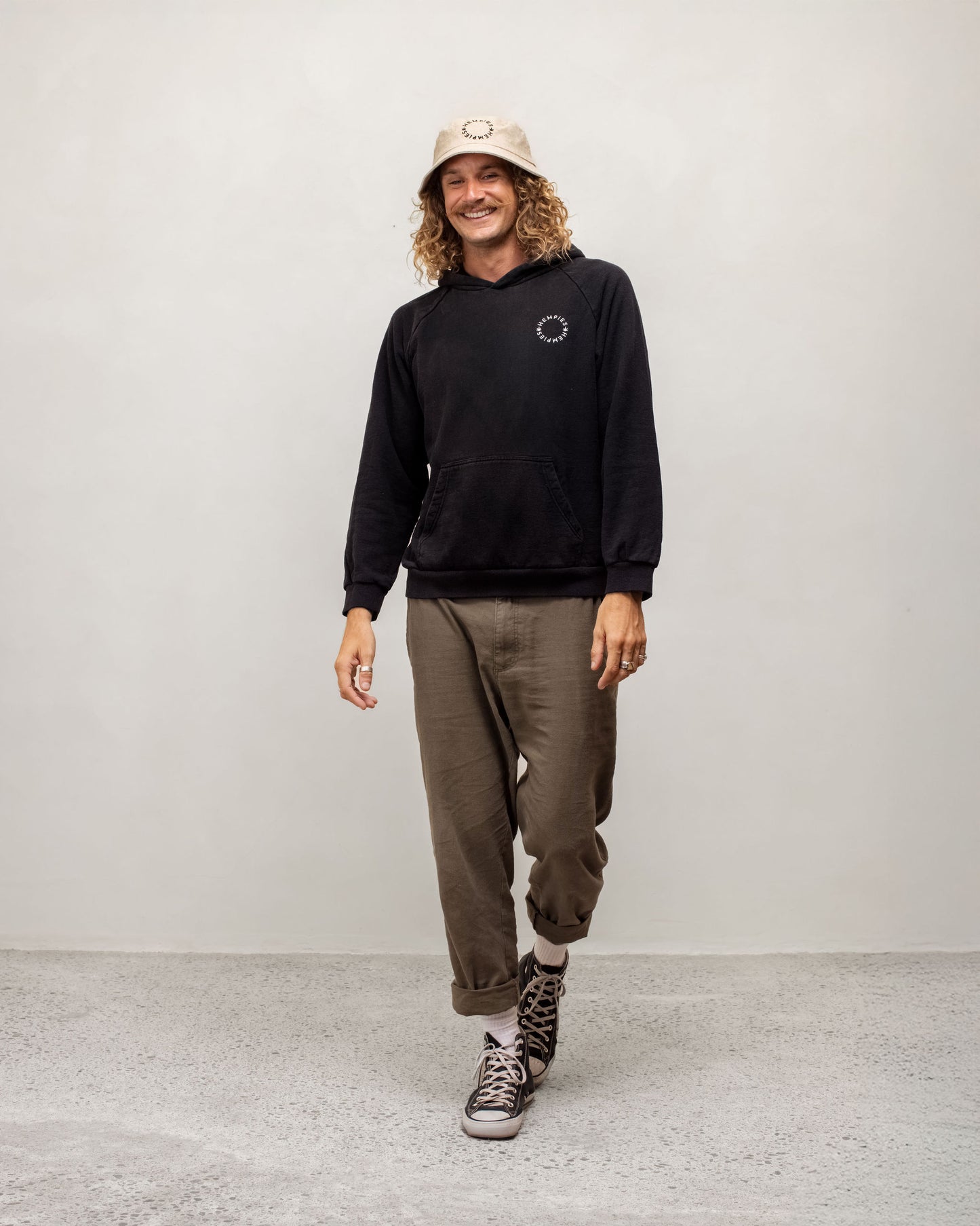 Hempies Unisex Hoodie in Charcoal Black | Sustainable Blend of Hemp and Organic Cotton