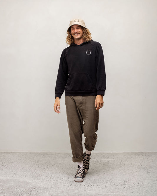 Hempies Unisex Hoodie in Charcoal Black | Sustainable Blend of Hemp and Organic Cotton