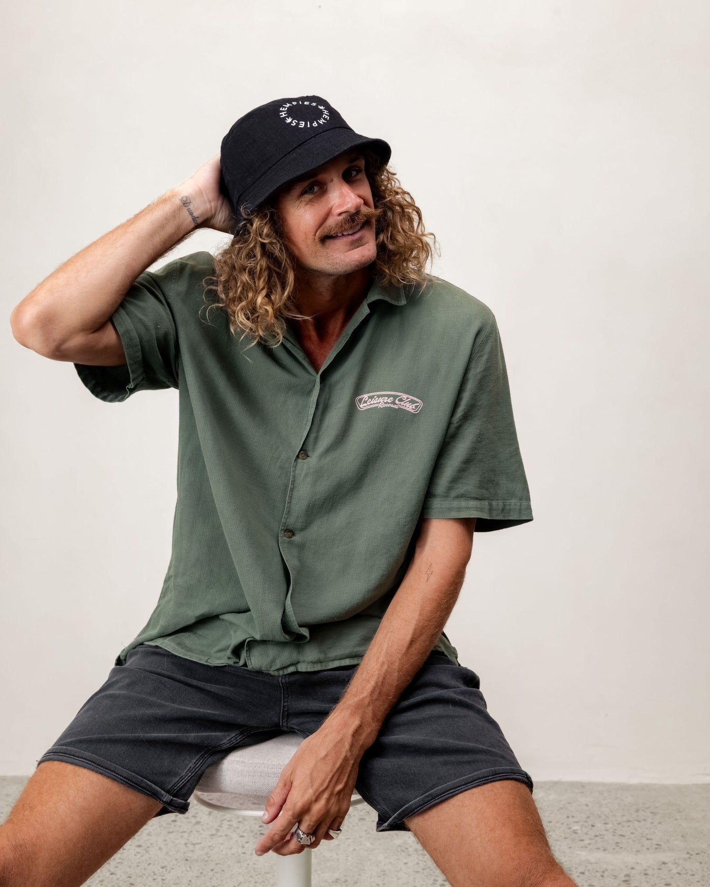 Hempies Unisex Hemp Bucket Hat in Charcoal Black | Sustainable, UV Resistant, Breathable
