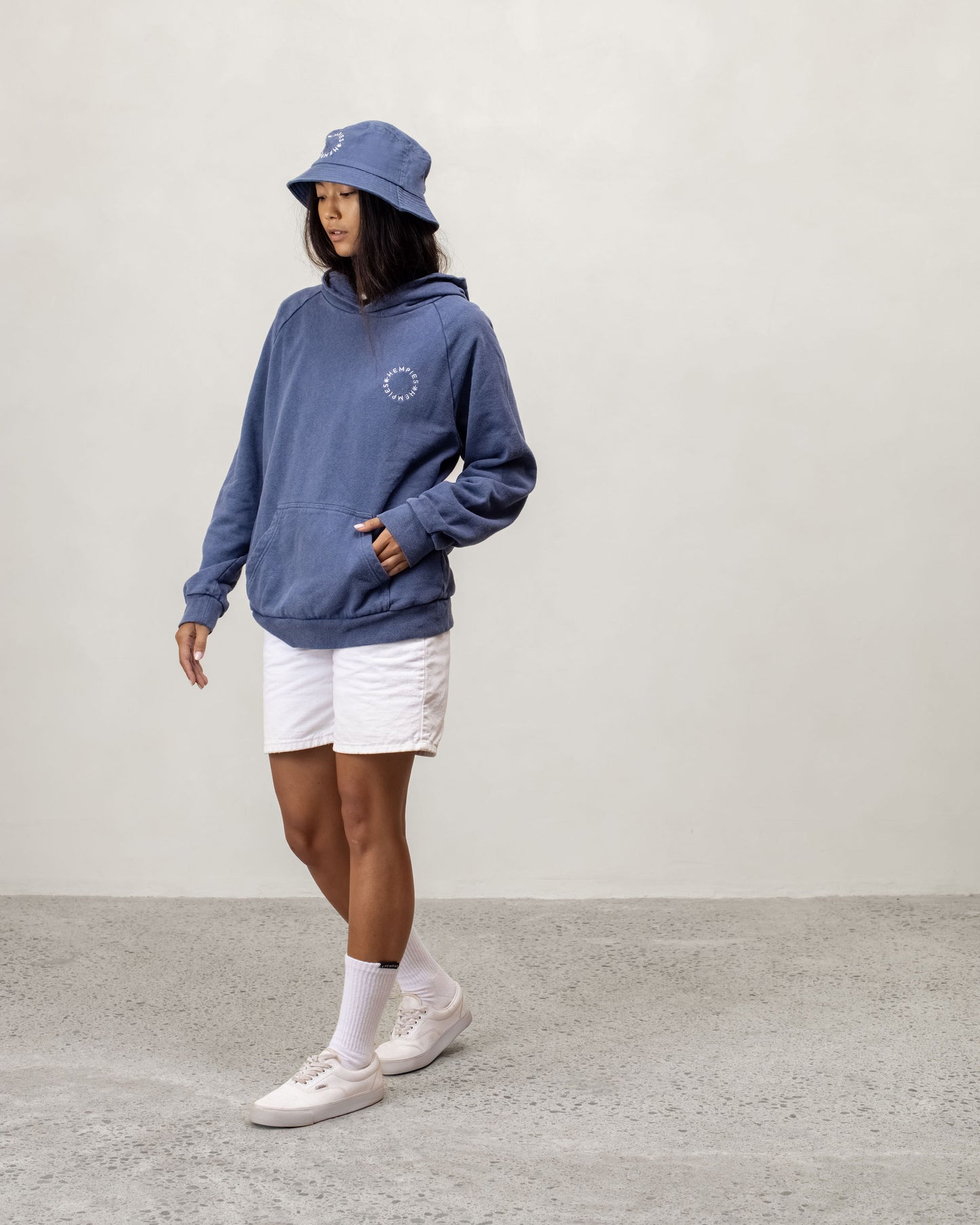 Hempies Unisex Hemp Bucket Hat in Navy Blue | Sustainable, UV Resistant, Breathable