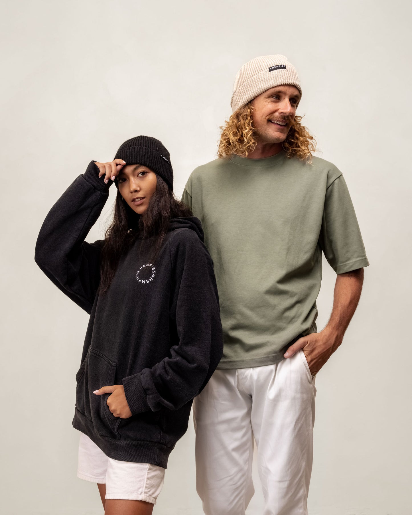 Hempies Black Hemp & Organic Cotton Beanie | Warm, Comfortable, Sustainable
