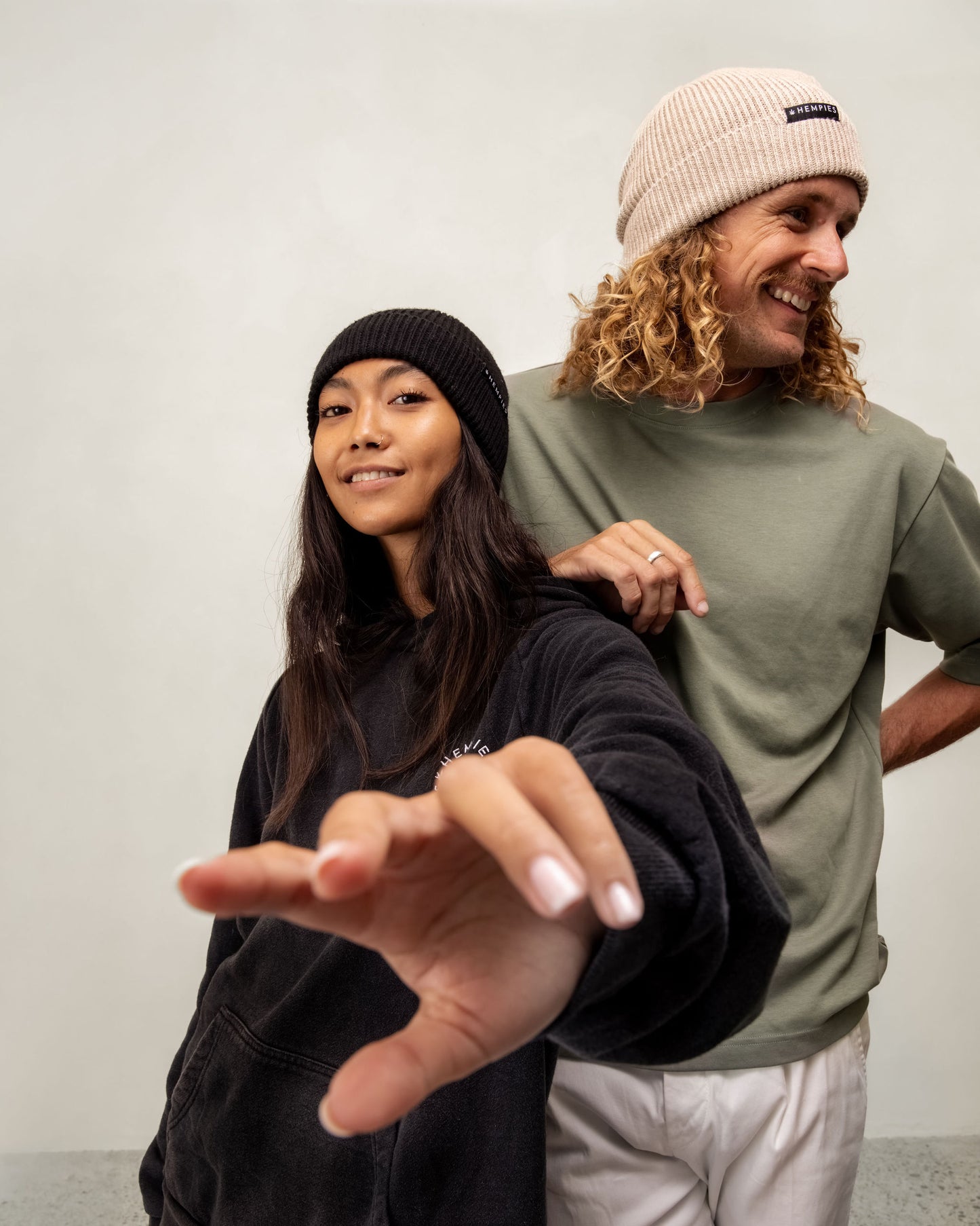 Hempies Beige Hemp & Organic Cotton Beanie | Warm, Comfortable, Sustainable