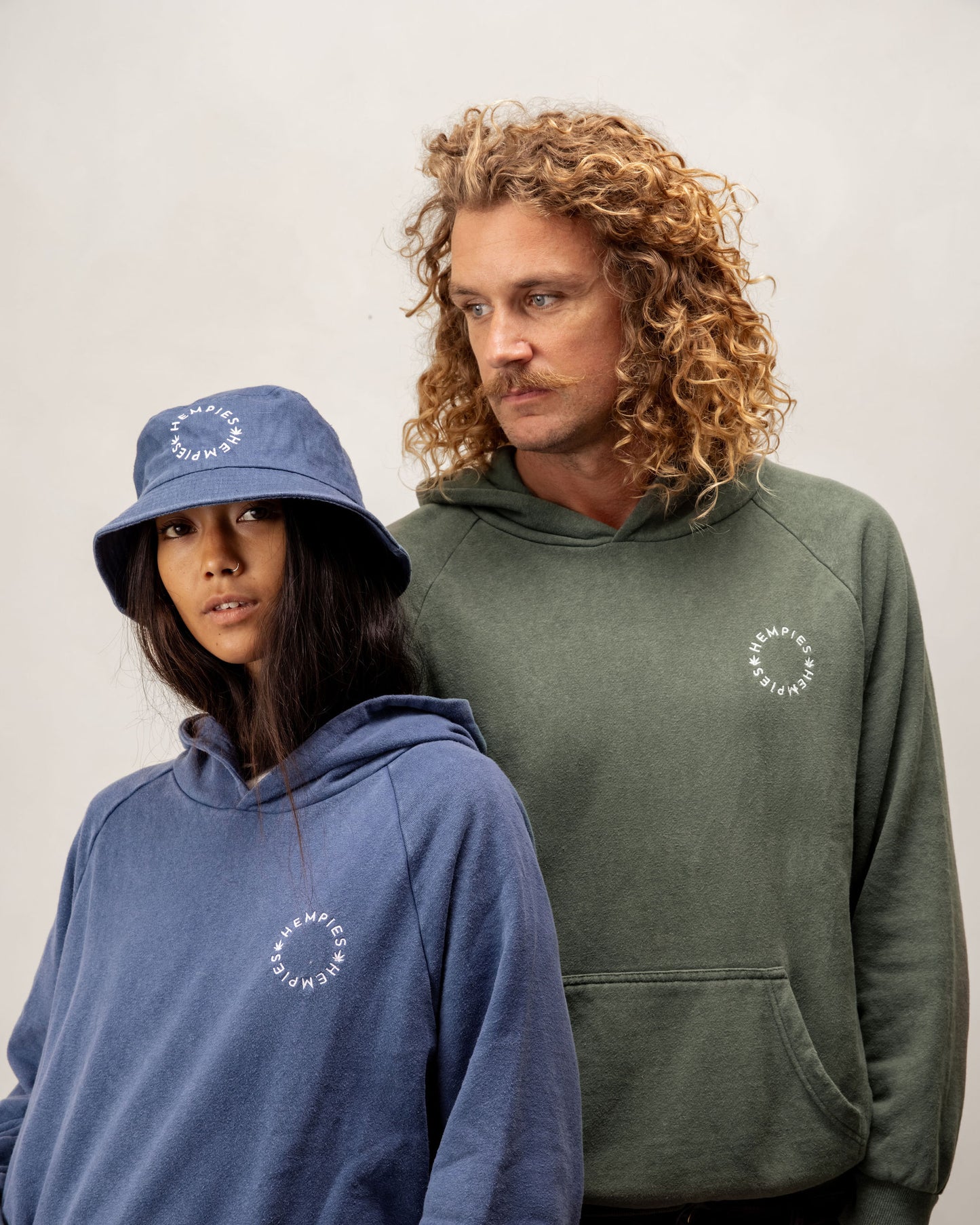 Hempies Unisex Hemp Bucket Hat in Navy Blue | Sustainable, UV Resistant, Breathable