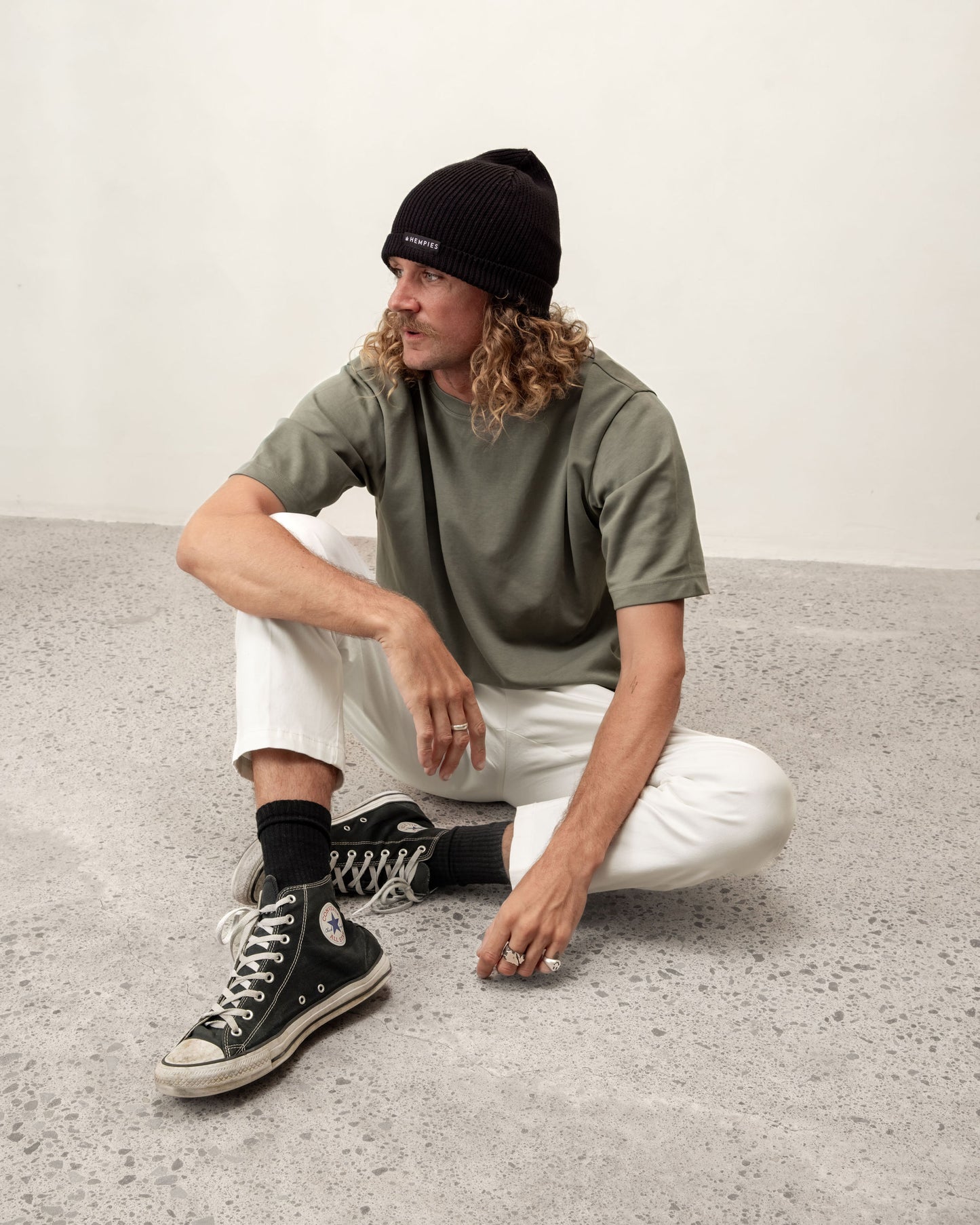 Hempies Black Hemp & Organic Cotton Beanie | Warm, Comfortable, Sustainable