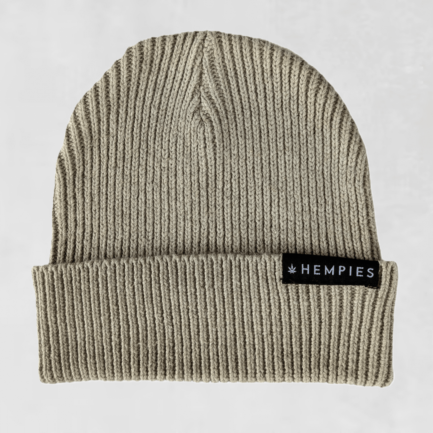 Hempies Beige Hemp & Organic Cotton Beanie | Warm, Comfortable, Sustainable