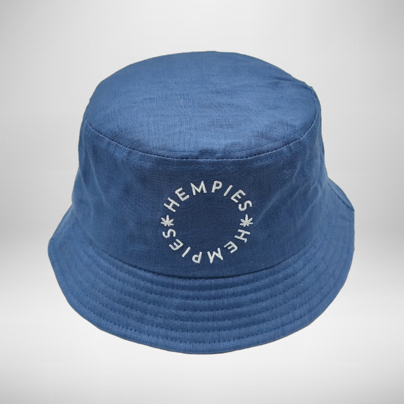 Navy Blue UV Resistant Casual Hemp Bucket Hat