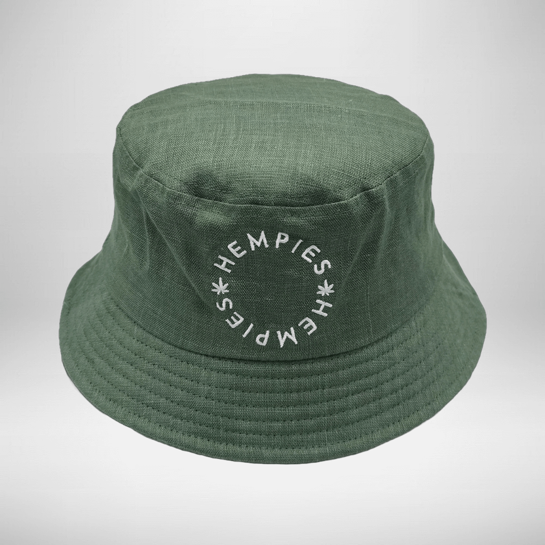 Olive Green UV Resistant Casual Hemp Bucket Hat