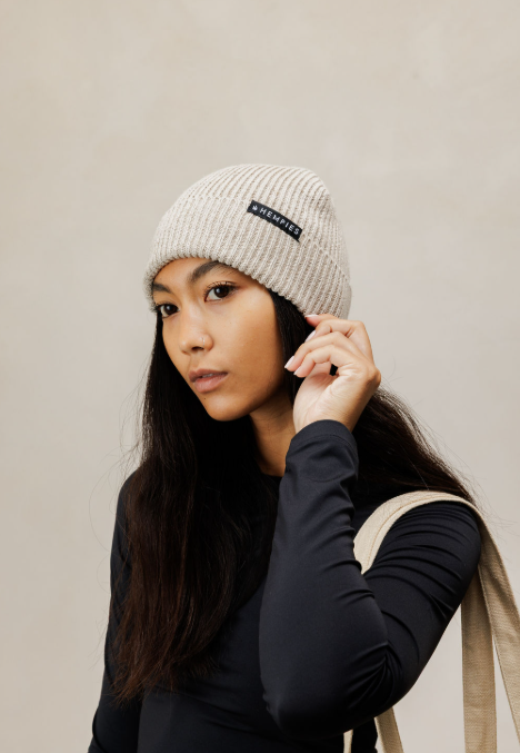Hempies Beige Hemp & Organic Cotton Beanie | Warm, Comfortable, Sustainable