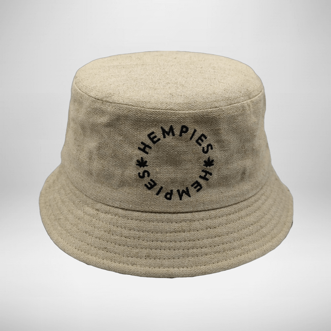 Tan Natural Sustainable Casual Hemp Bucket Hat