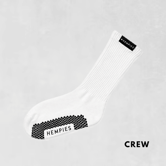 Studio Grip Socks - White Sock / Black Grip