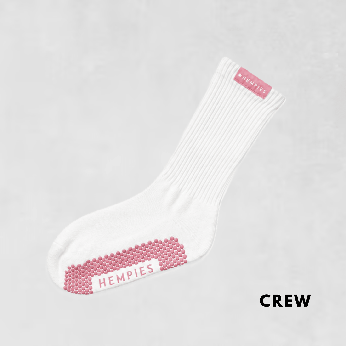 Studio Grip Socks - White Sock / Pink Grip